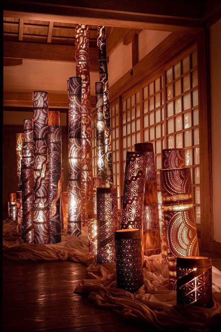 宮崎県の豊かな自然の力がこもった竹灯籠-竹で創る光のアート-メイン画像